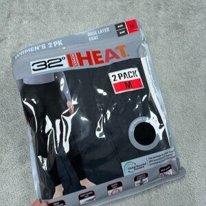 32 Degrees Heat Womens 2 Pack Base Layer Pants Black Medium d0469